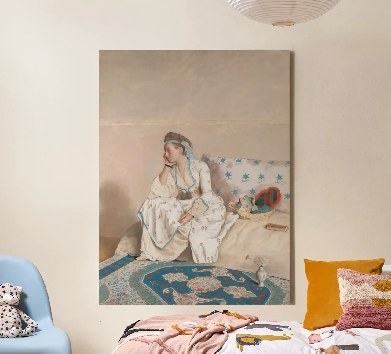 Woman Reading – Portrait by Jan Toorop, 1886 canvas with Floater frame by Studio Vintage