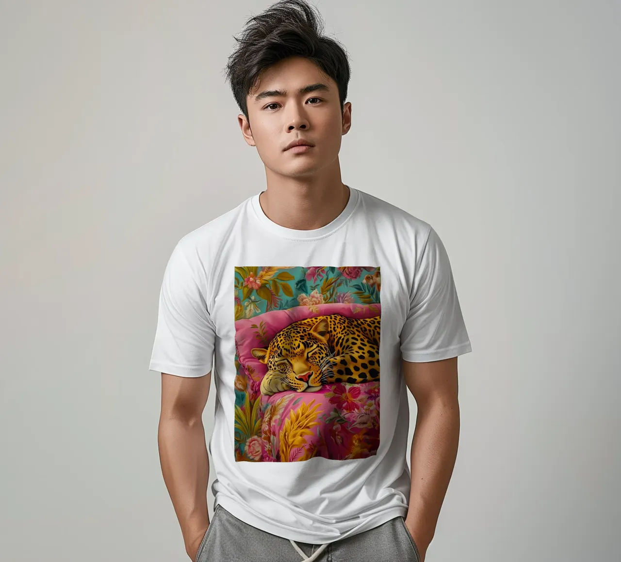 Tigre addormentata t-shirt da IamHomeStudio