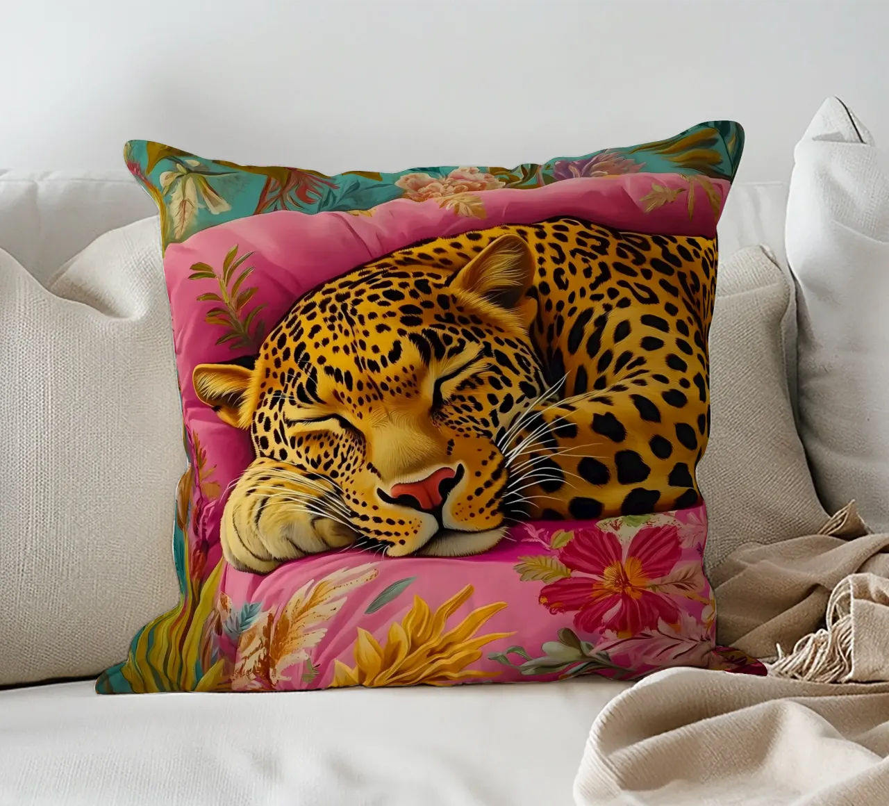 Tigre addormentata cuscino da IamHomeStudio