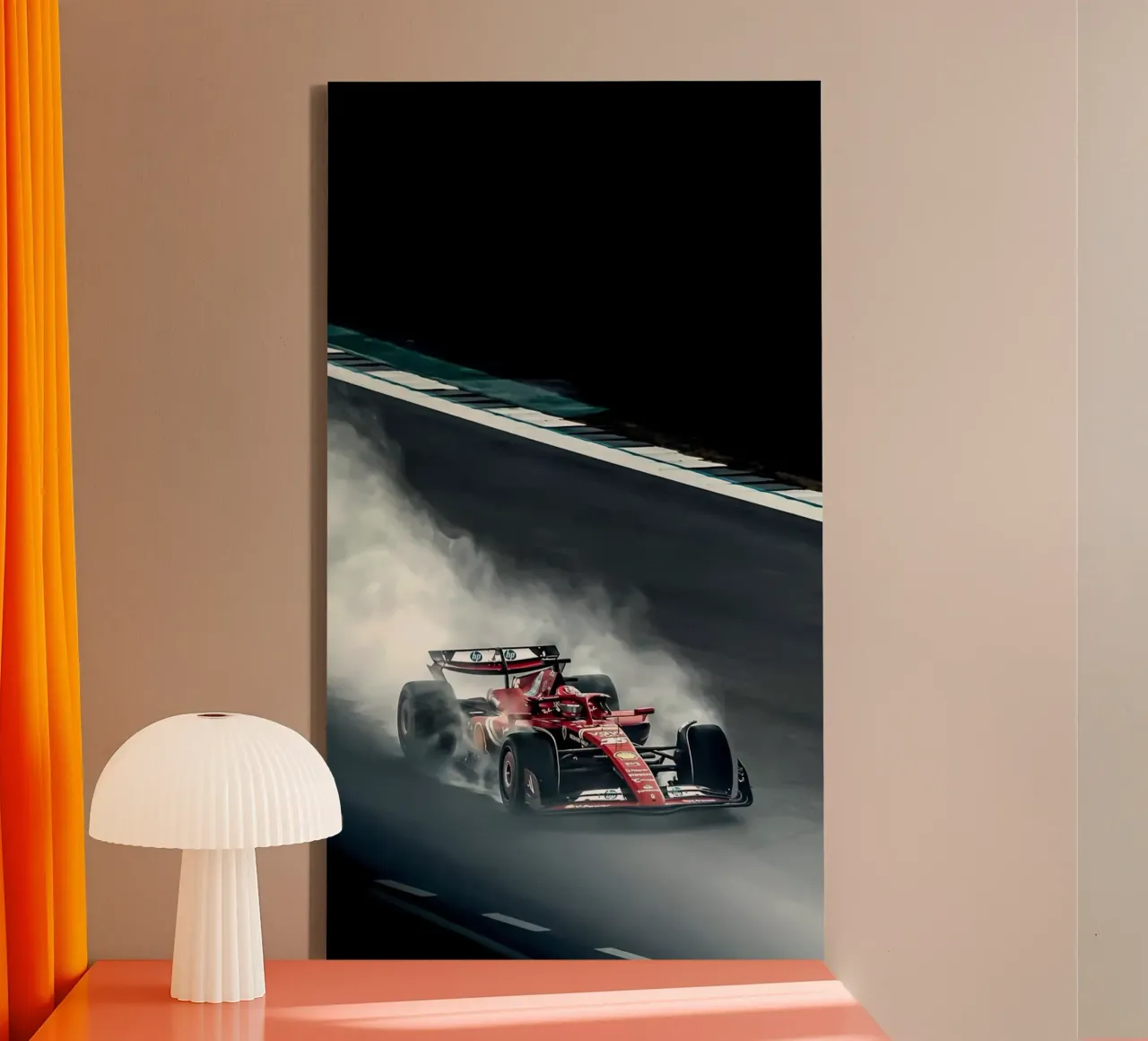 auto f1 tela con Cornice a cassetta da mitaco