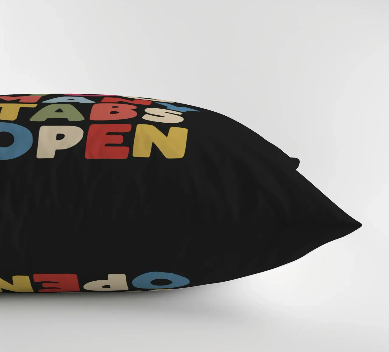 Mon cerveau a trop d'onglets ouverts Typographie Citation Print coussin de THE MOTIVATED TYPE
