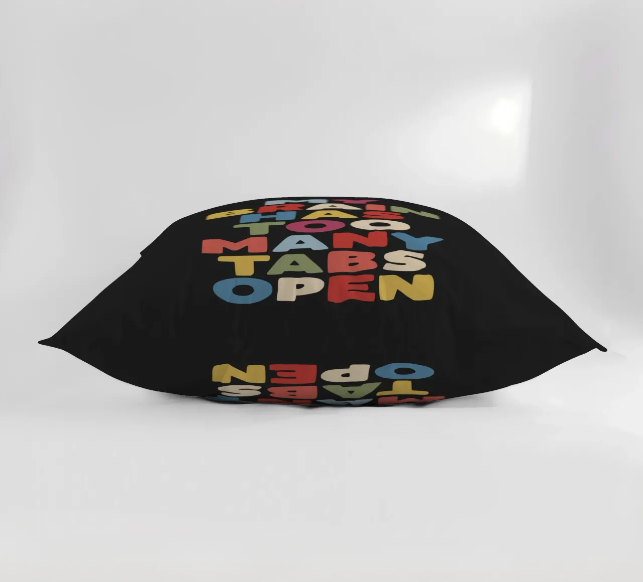 Mon cerveau a trop d'onglets ouverts Typographie Citation Print coussin de THE MOTIVATED TYPE