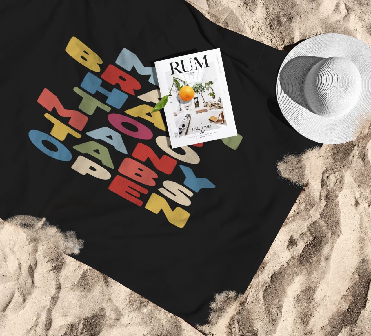 My Brain Has Too Many Tabs Open Typography Quote Print beach towel by THE MOTIVATED TYPE