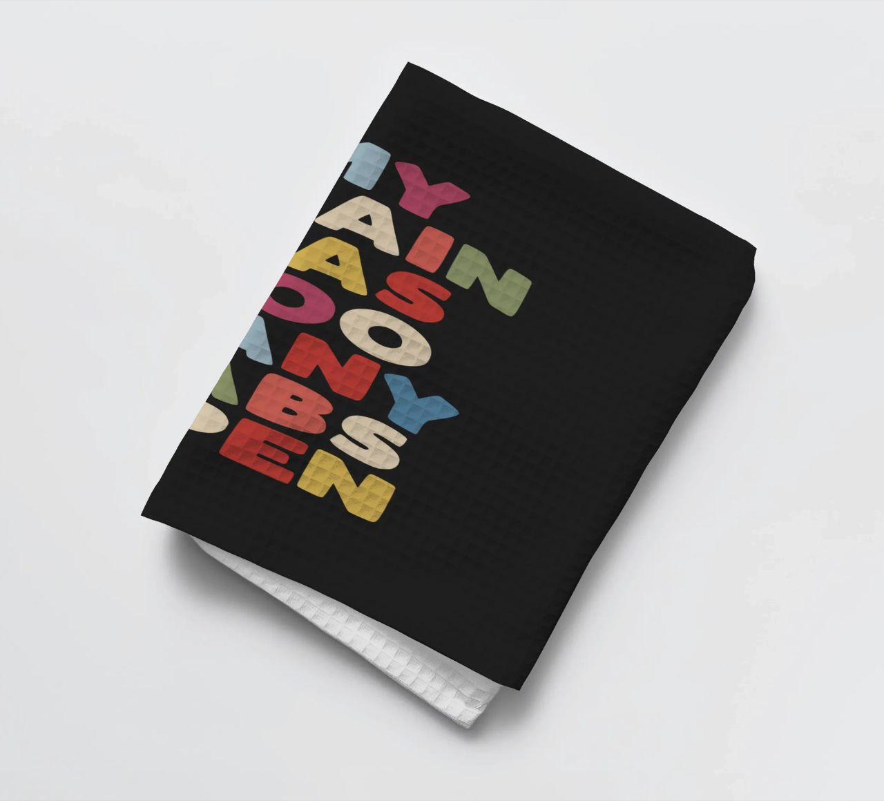 My Brain Has Too Many Tabs Open Typography Quote Print tea towel by THE MOTIVATED TYPE