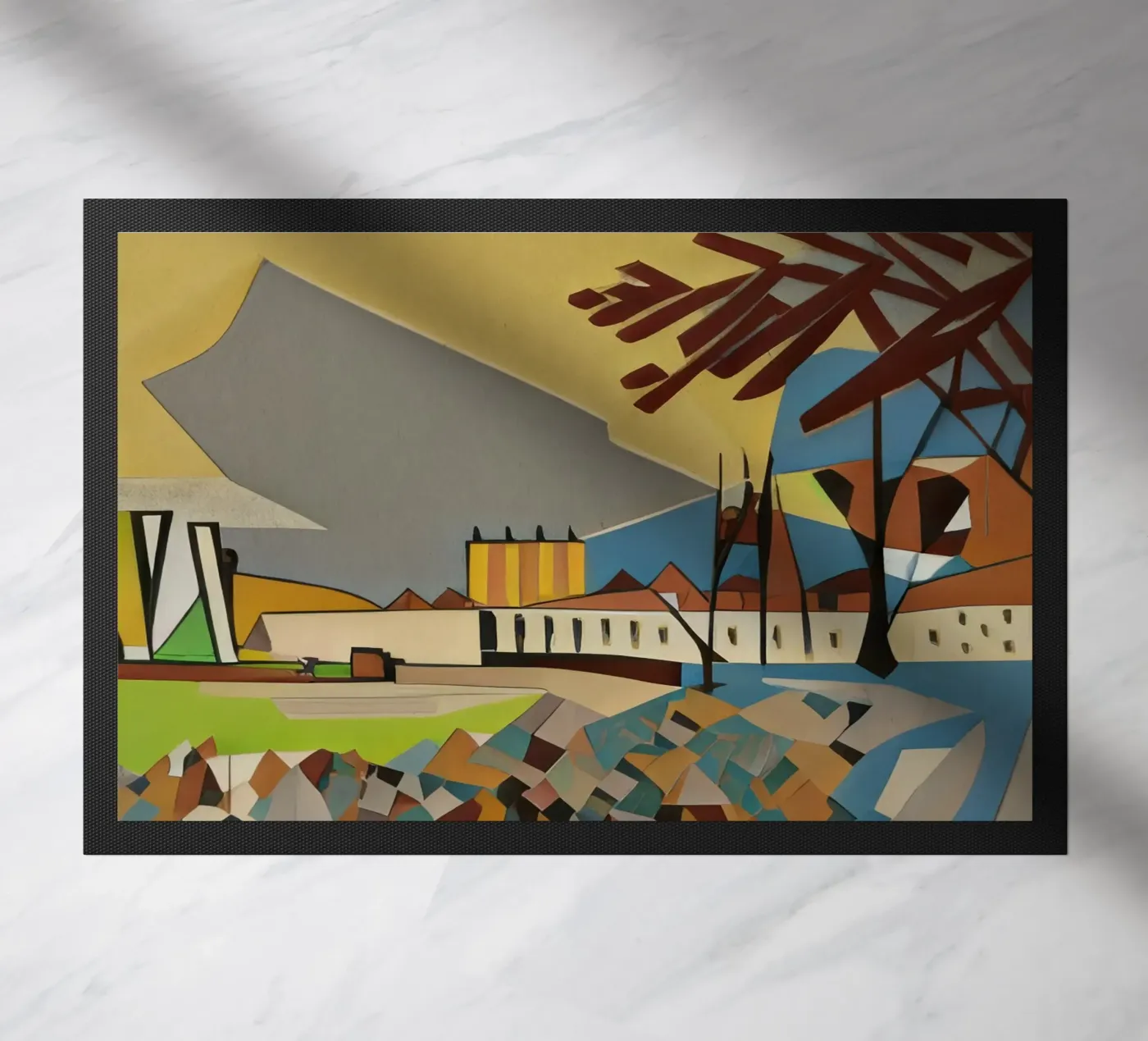 Sightseeing_Excursion_Kassel_18 doormat by Abstract Art by LK