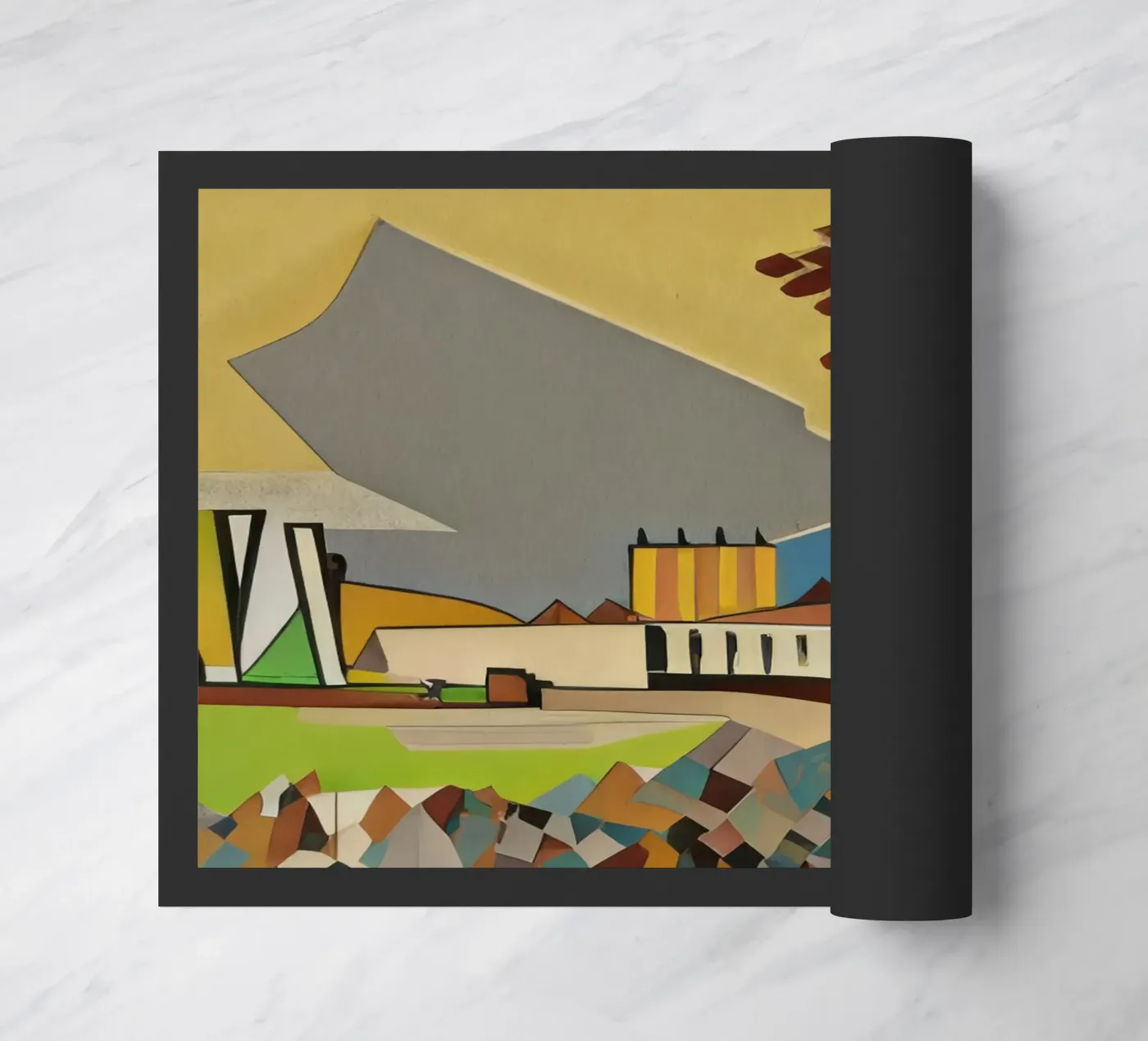 Sightseeing_Excursion_Kassel_18 doormat by Abstract Art by LK