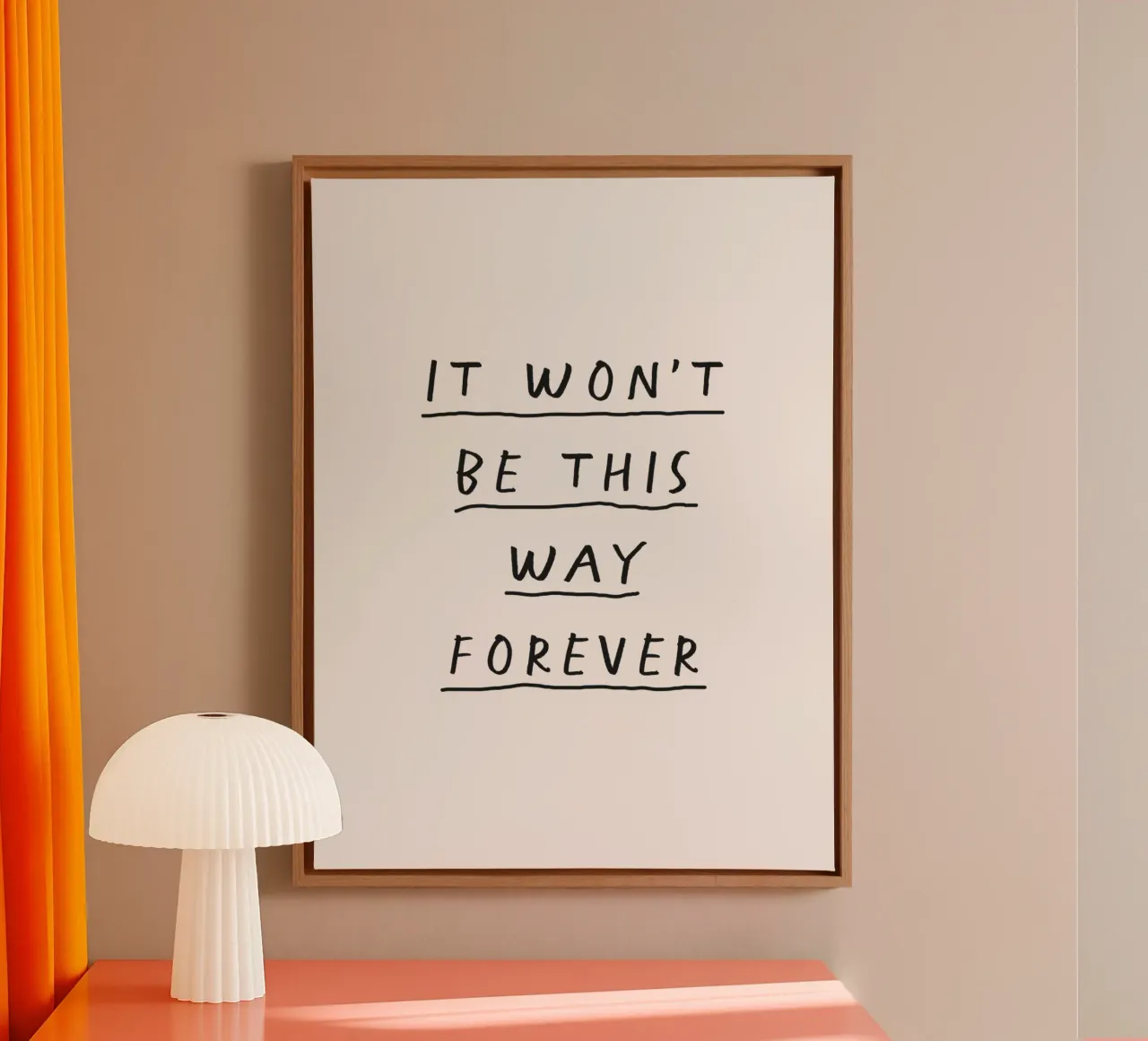 It Won't Be This Way Forever Hopeful Minimalist Inspiring canvas by THE MOTIVATED TYPE