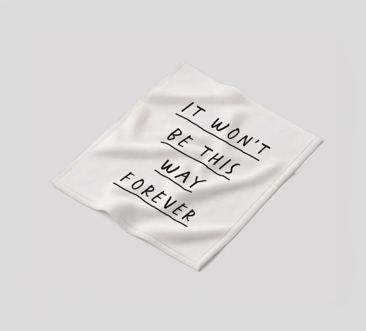 Non sarà così per sempre Speranza Minimalista Ispirazione coperta in pile da THE MOTIVATED TYPE