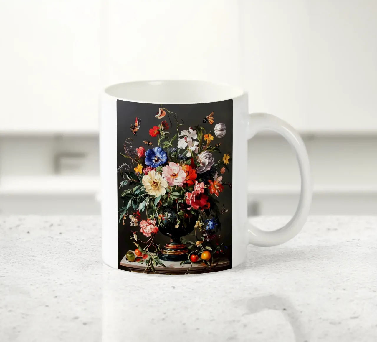 Natura morta di fiori d'epoca tazza in ceramica da IamHomeStudio