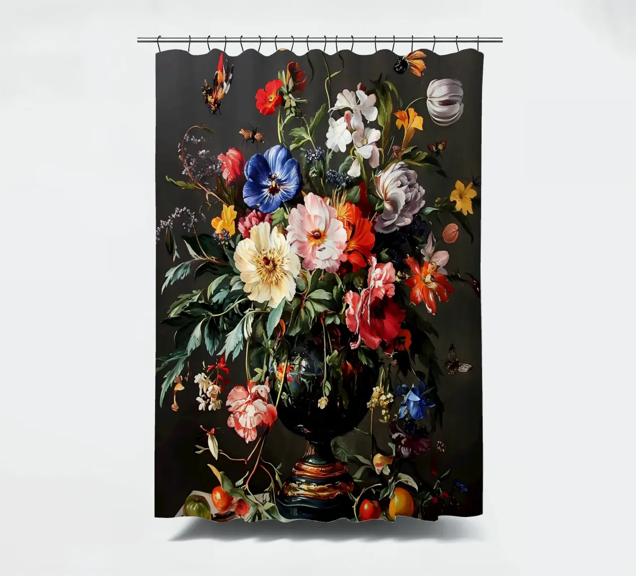 Vintage Flowers Still Life shower curtain by IamHomeStudio
