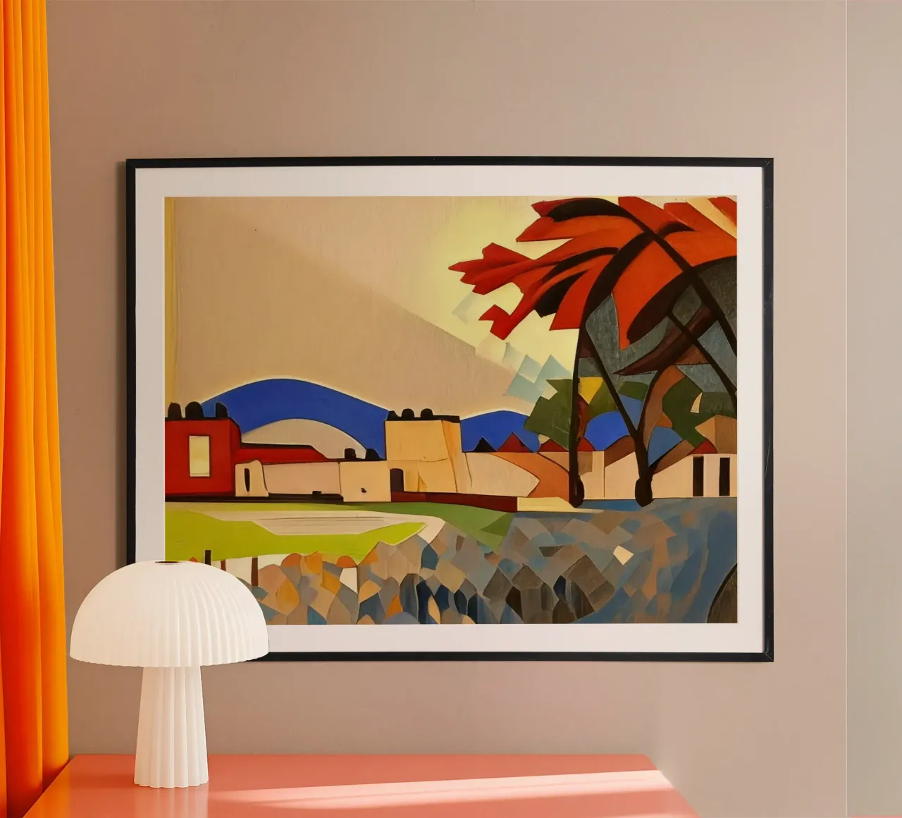 Escursione_di_città_di_Kassel_19 poster con telaio in legno da Abstract Art by LK