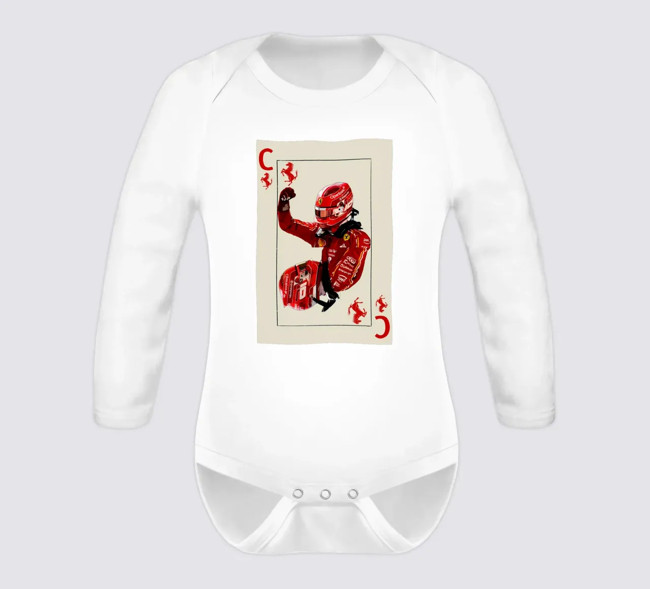 car long-sleeve baby romper by mitaco
