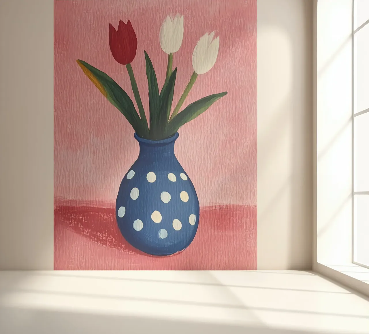 Cute Tulips in Vase photo wallpaper by IamHomeStudio
