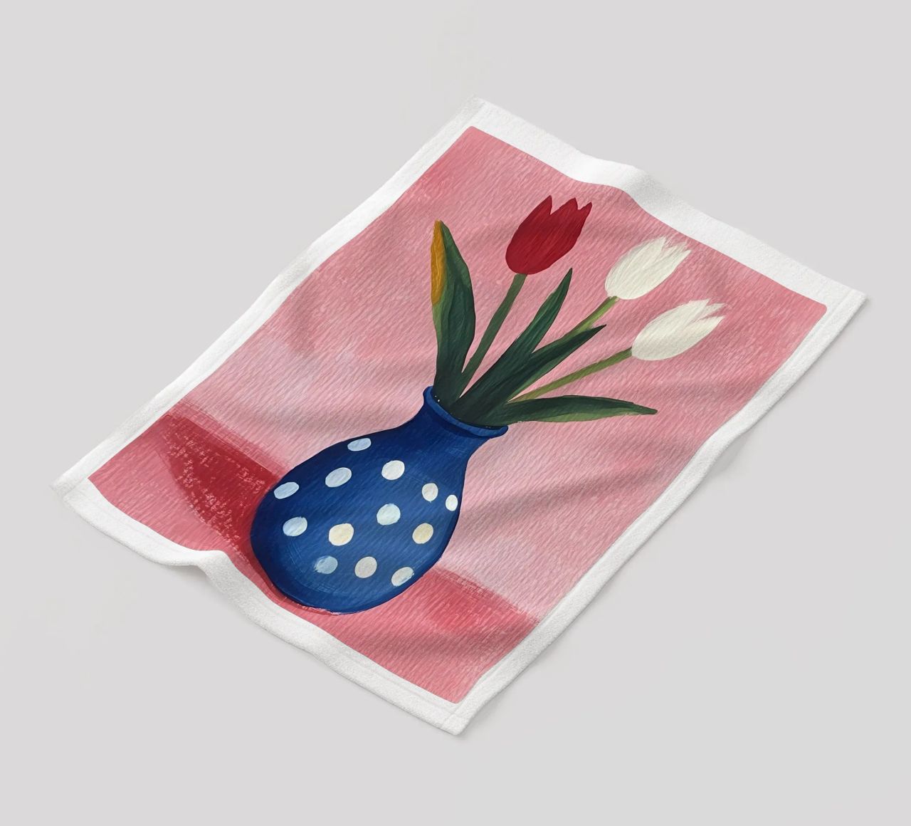 Tulipani carini in vaso coperta in pile da Olga Wildrose