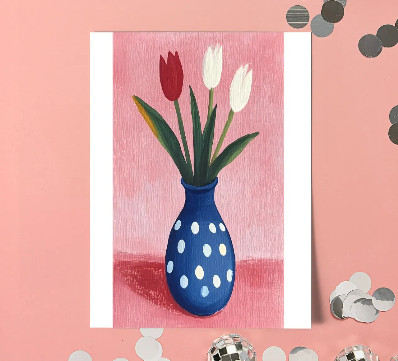 Cute Tulips in Vase sticker sheet by IamHomeStudio