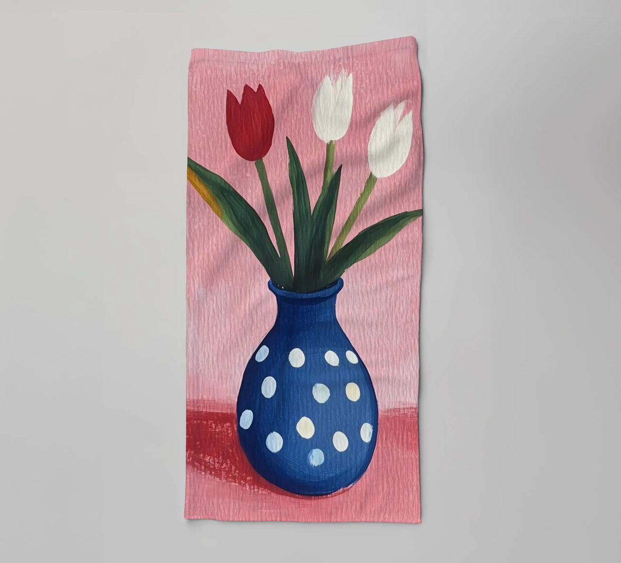 Tulipani carini in vaso asciugamano da bagno da Olga Wildrose