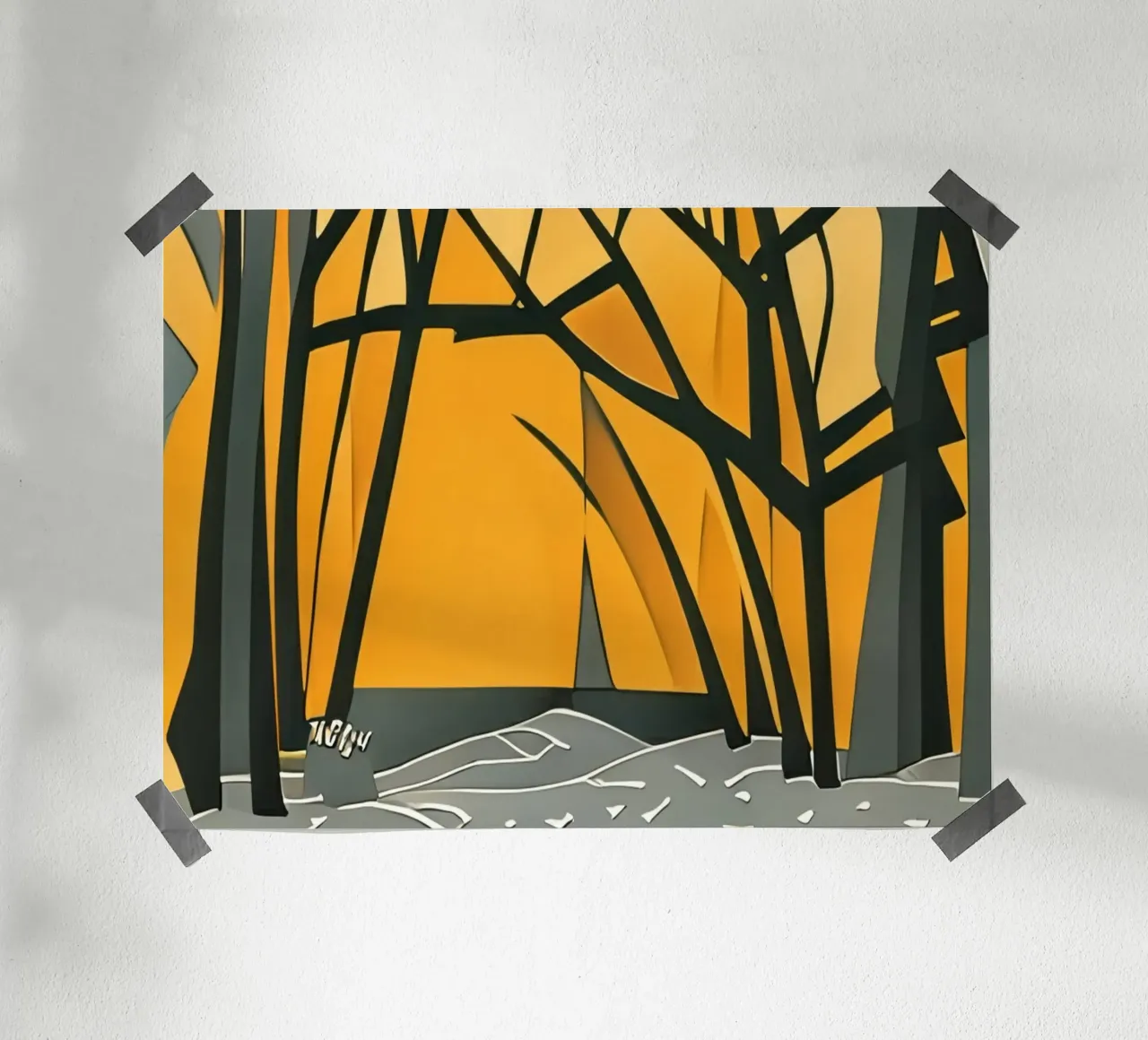 Excursion_hike_in_the_forest_2 hahnemühle by Abstract Art by LK