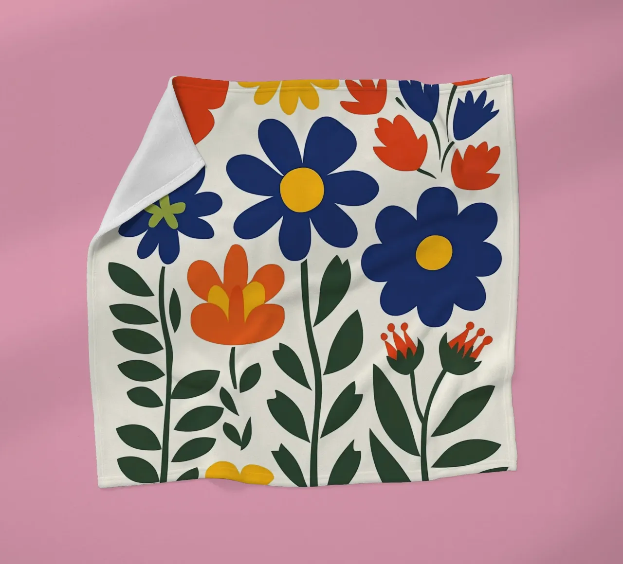Fiori popolari colorati coperta in pile da IamHomeStudio