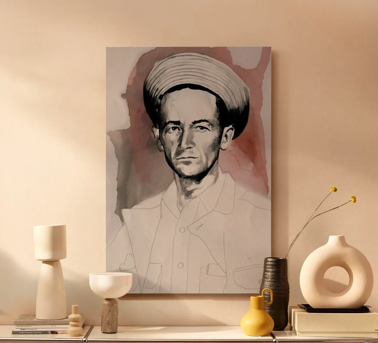 Woody Guthrie aluminium-dibond van David Diehl