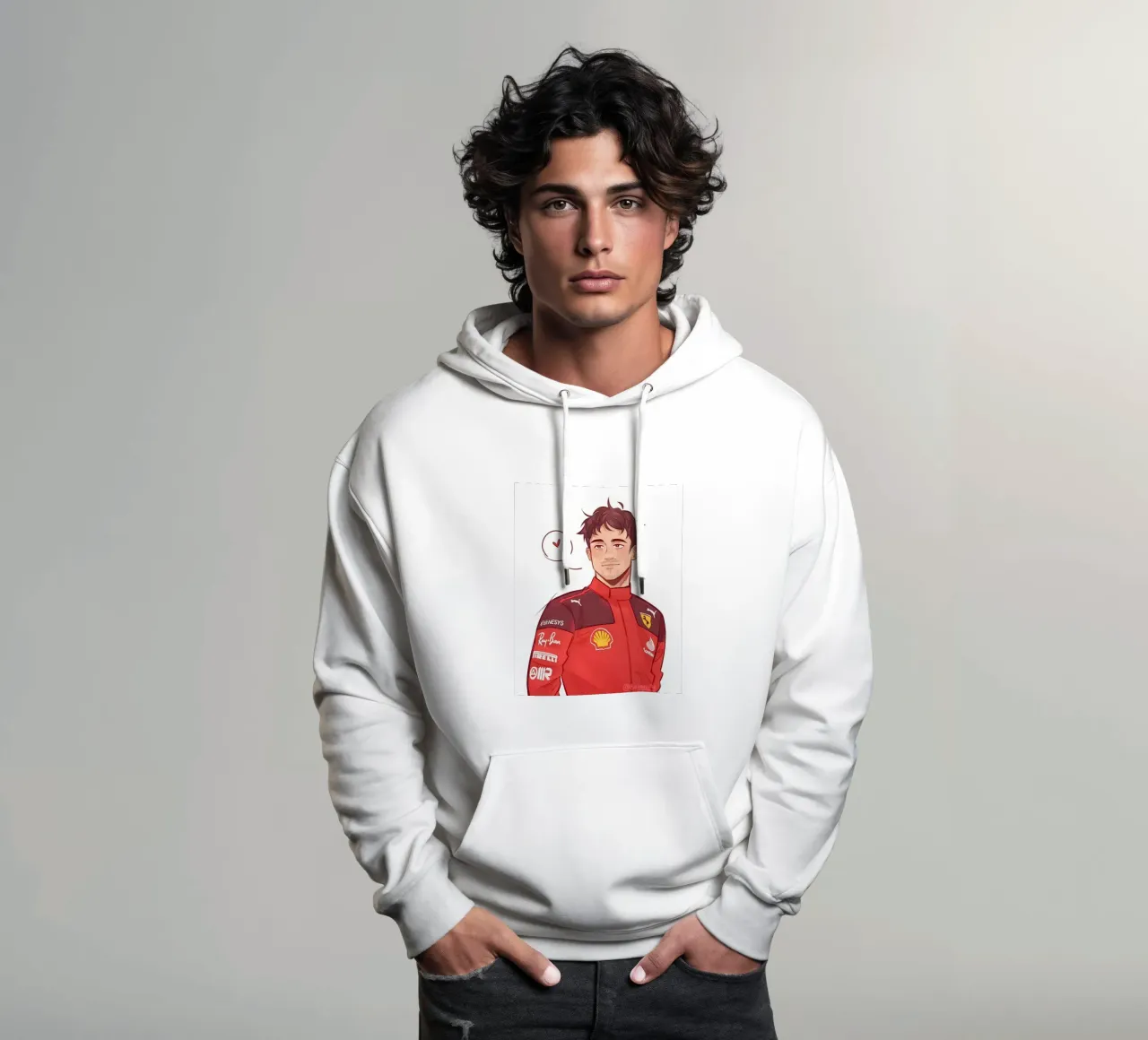 Charles Leclerc felpa con cappuccio da mitaco