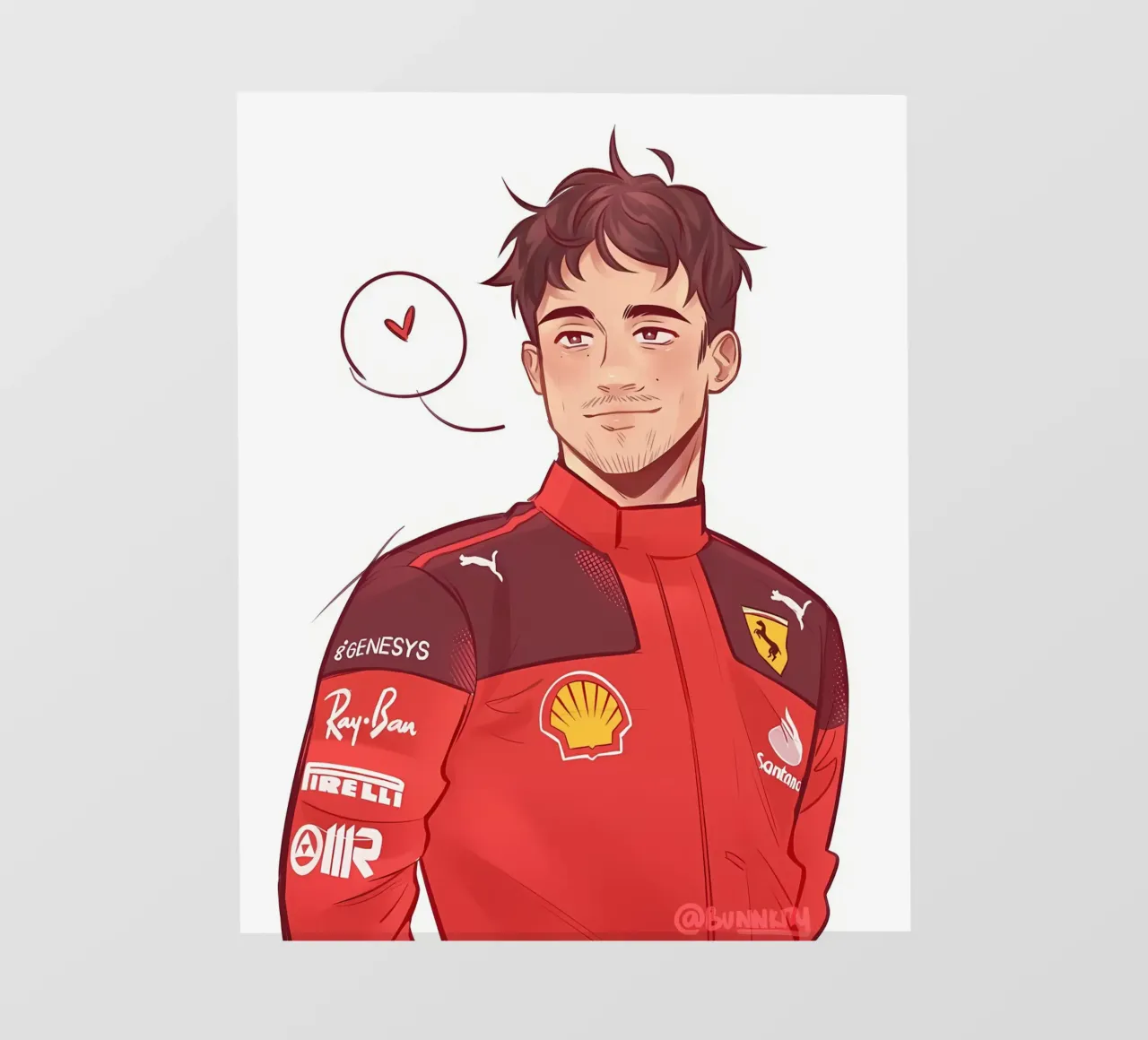 Charles Leclerc pellicola backlit da mitaco