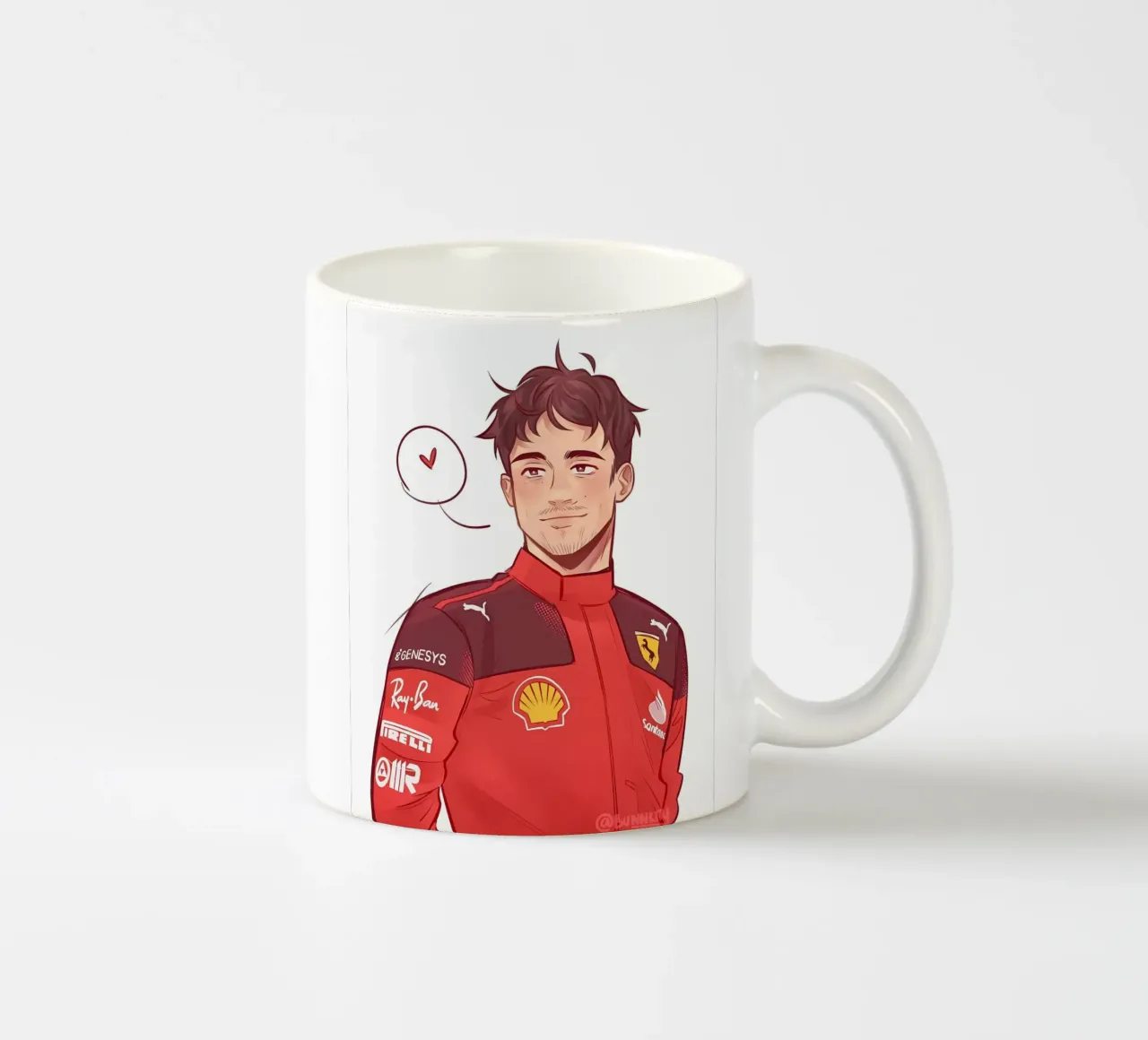 Charles Leclerc tazza in ceramica da mitaco