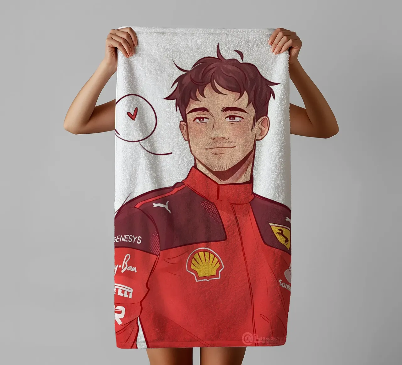 Charles Leclerc asciugamano da bagno da mitaco
