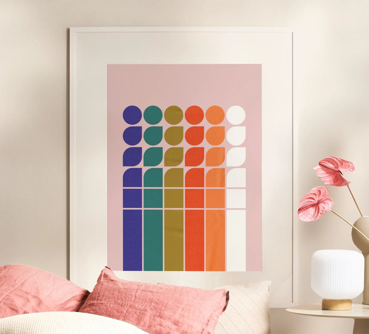 Color Balance - Art abstrait géométrique inspiré du Bauhaus poster de showmemars