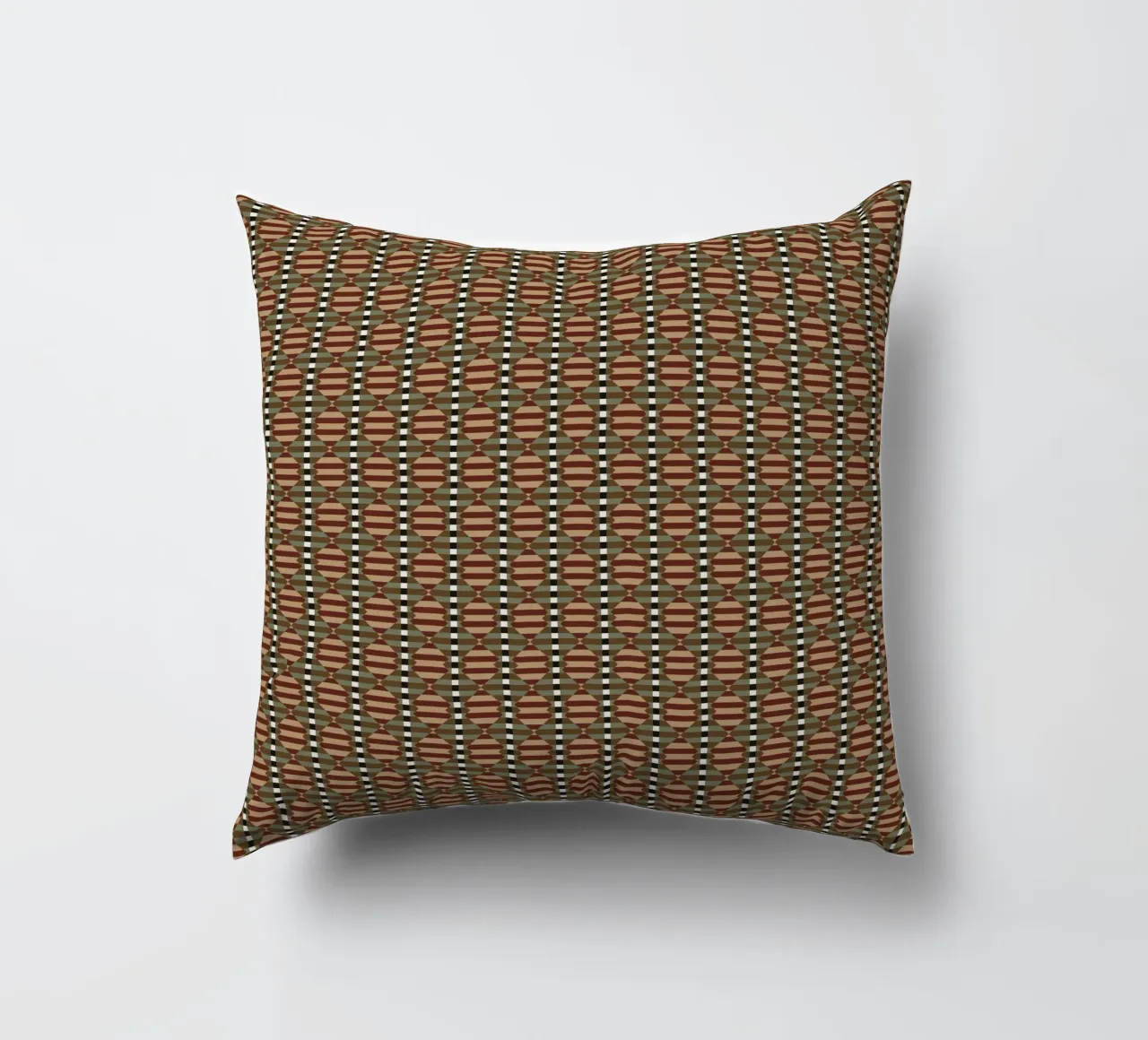 Psychedelic seamless geometric pattern 2 decorative cushion by Little Dean