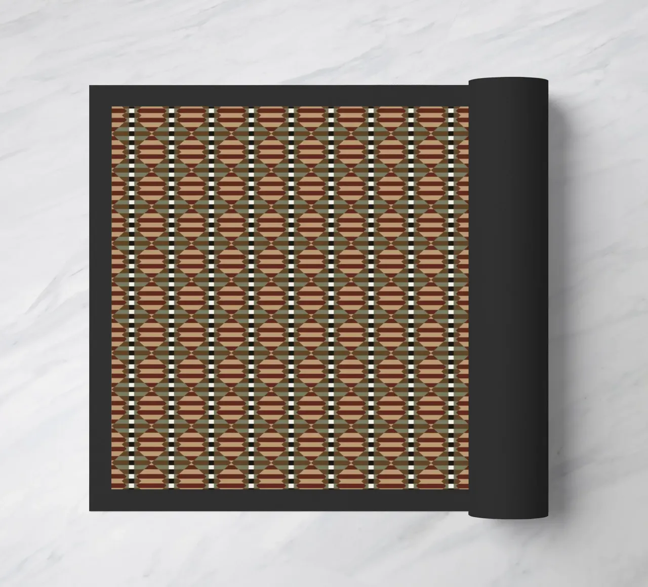 Psychedelic seamless geometric pattern 2 doormat by Little Dean