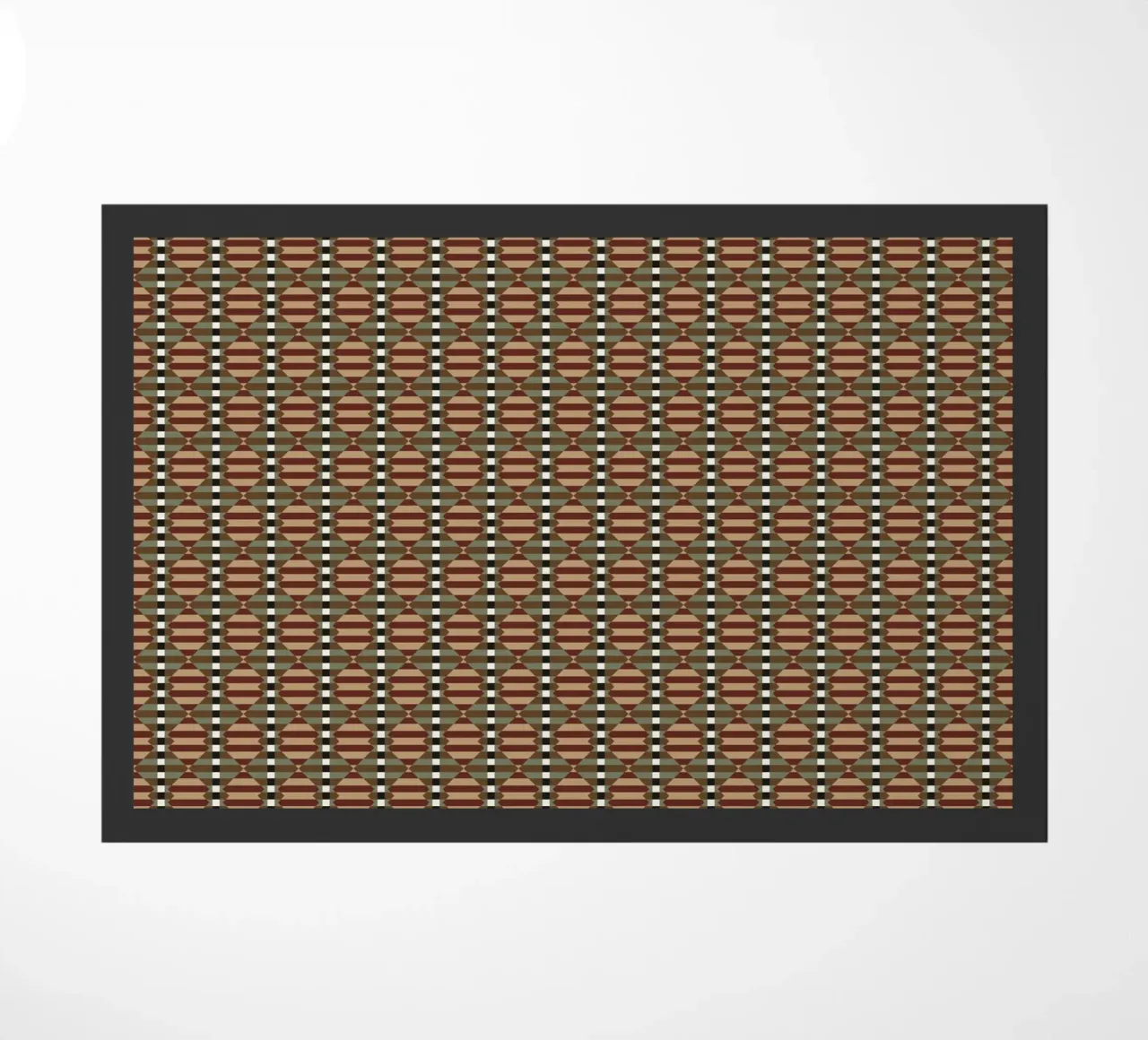 Psychedelic seamless geometric pattern 2 doormat by Little Dean