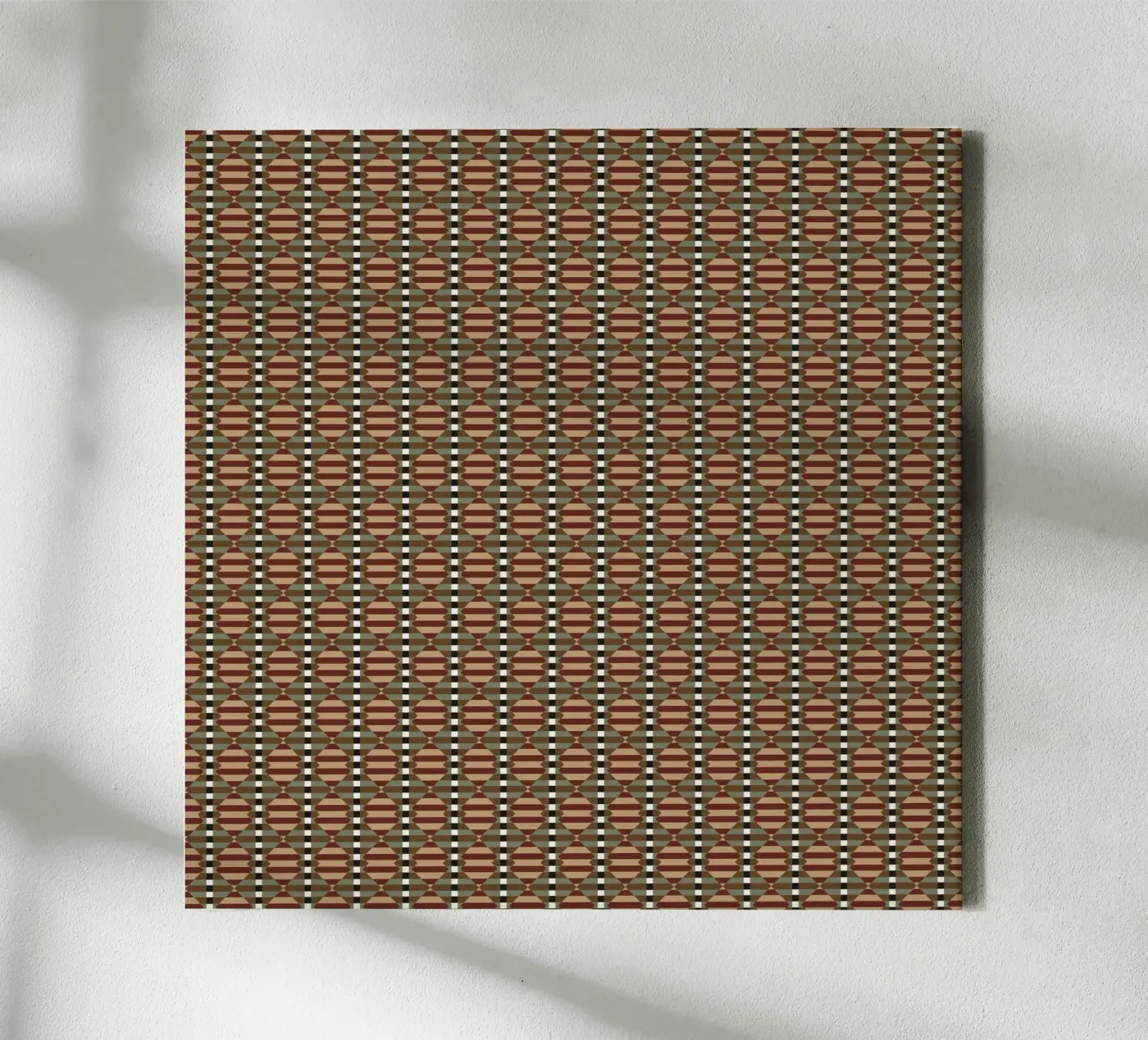 Psychedelic seamless geometric pattern 2 canvas by Little Dean