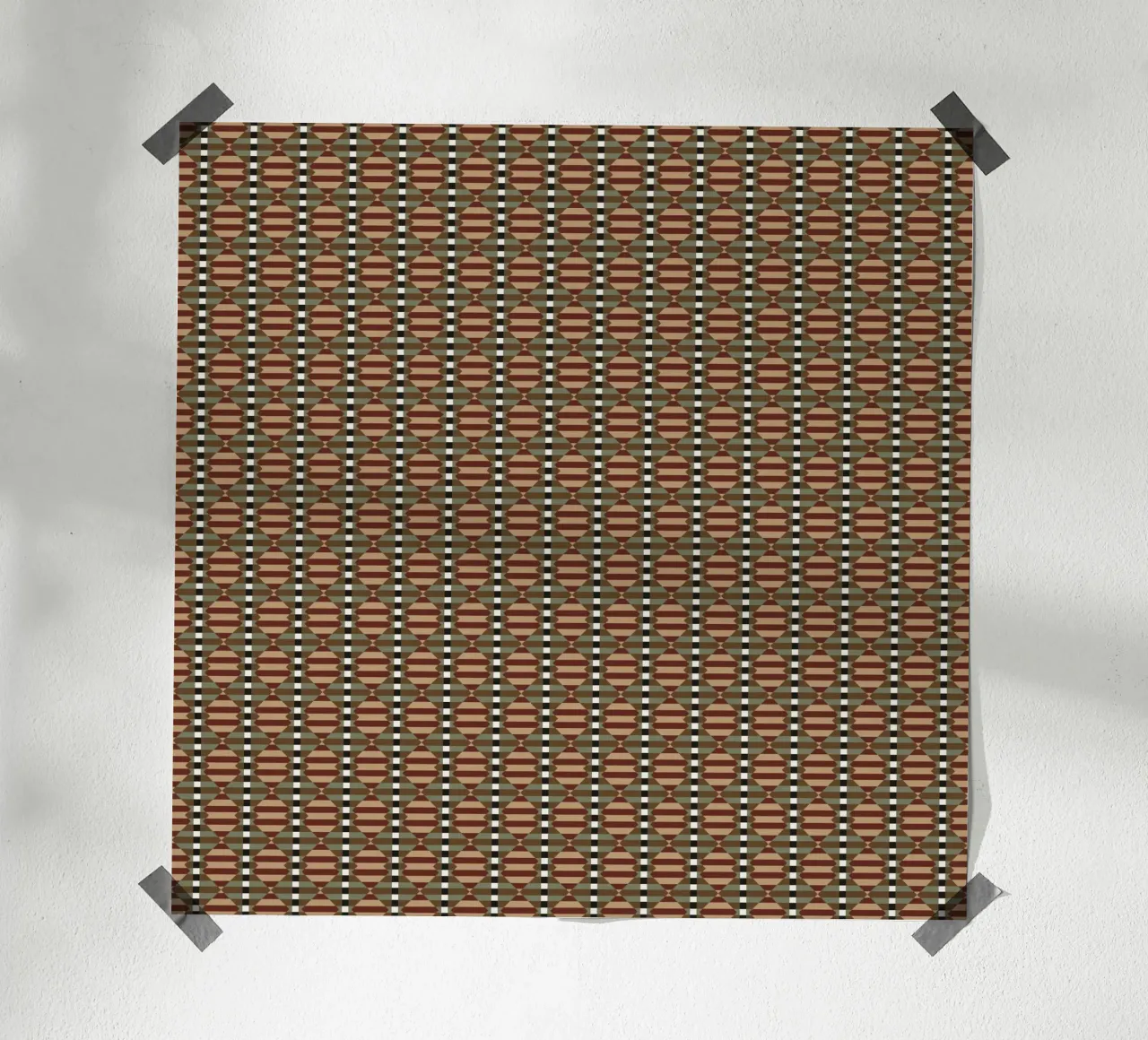 Psychedelic seamless geometric pattern 2 poster da Little Dean