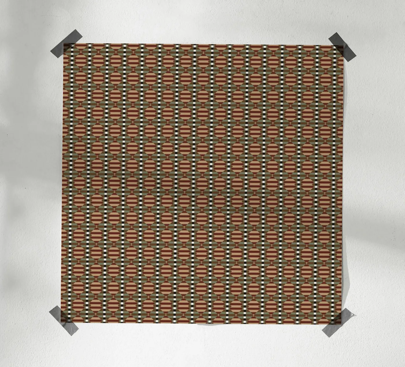 Psychedelic seamless geometric pattern 2 poster by Little Dean