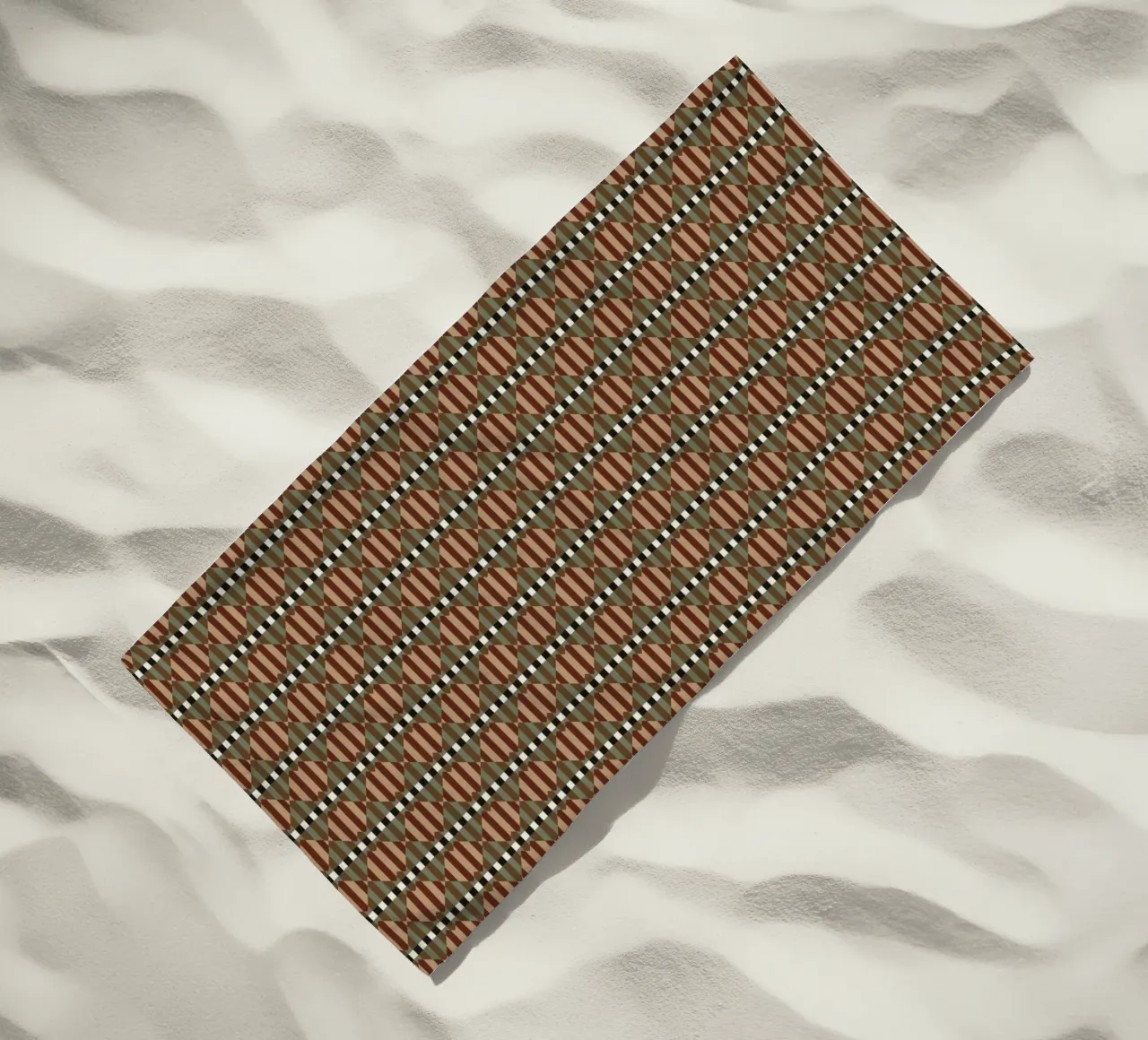 Modello geometrico psichedelico senza cuciture 2 telo mare da Little Dean