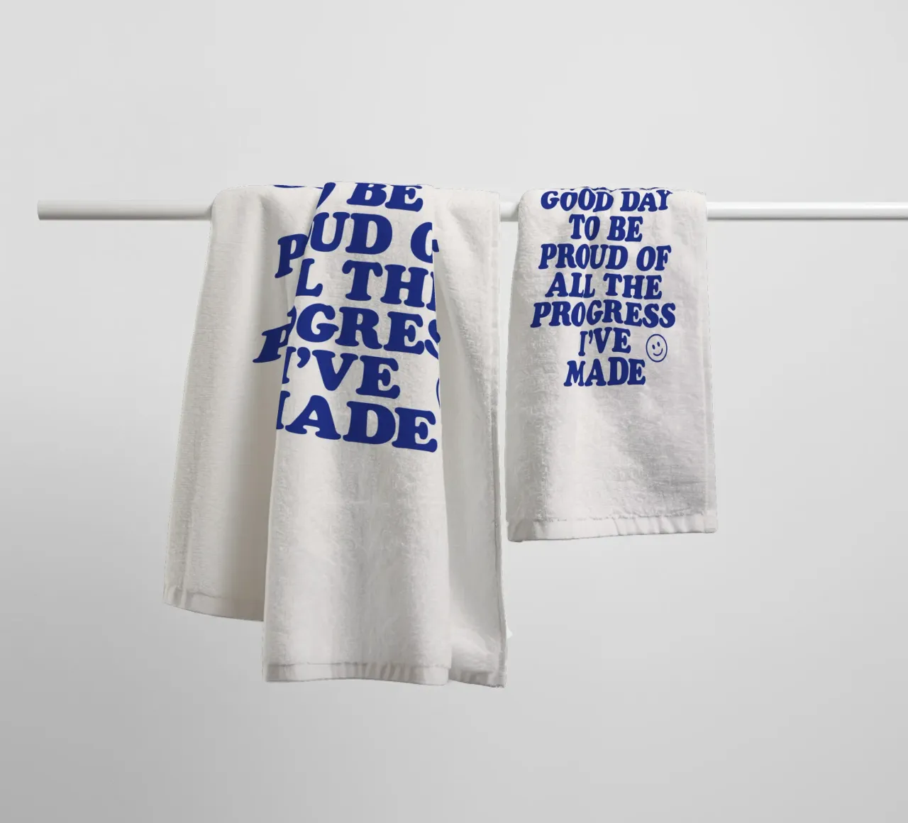 What a Good Day to Be Proud of All the Progress I've Made towel by THE MOTIVATED TYPE