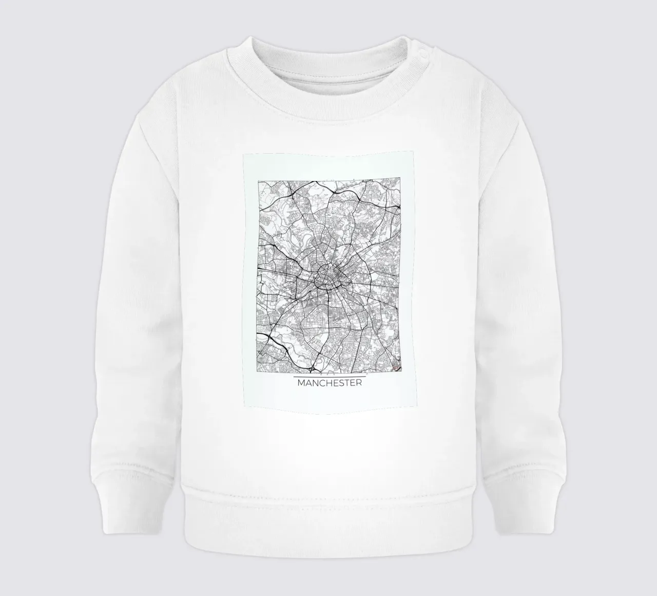 Manchester Minimal baby sweatshirt van Hubert Roguski
