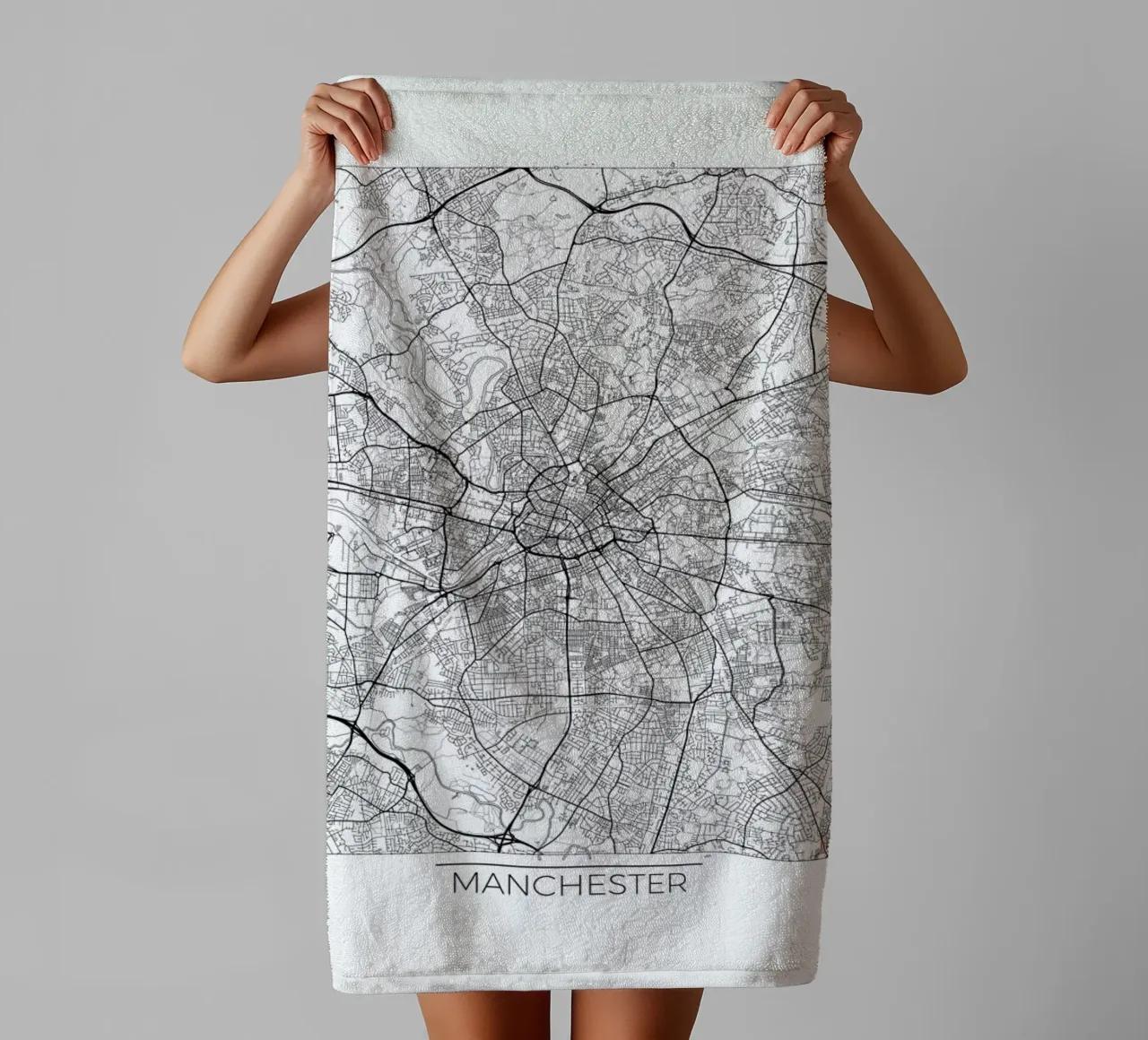 Manchester Minimal asciugamano da bagno da Hubert Roguski
