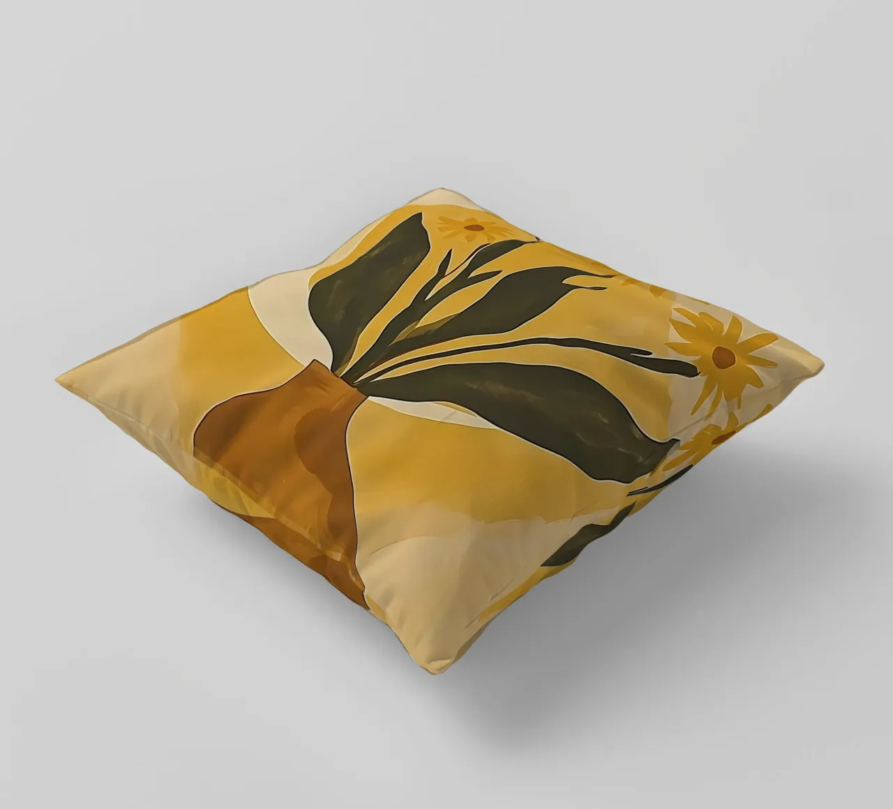 Fiori gialli in vaso cuscino da IamHomeStudio