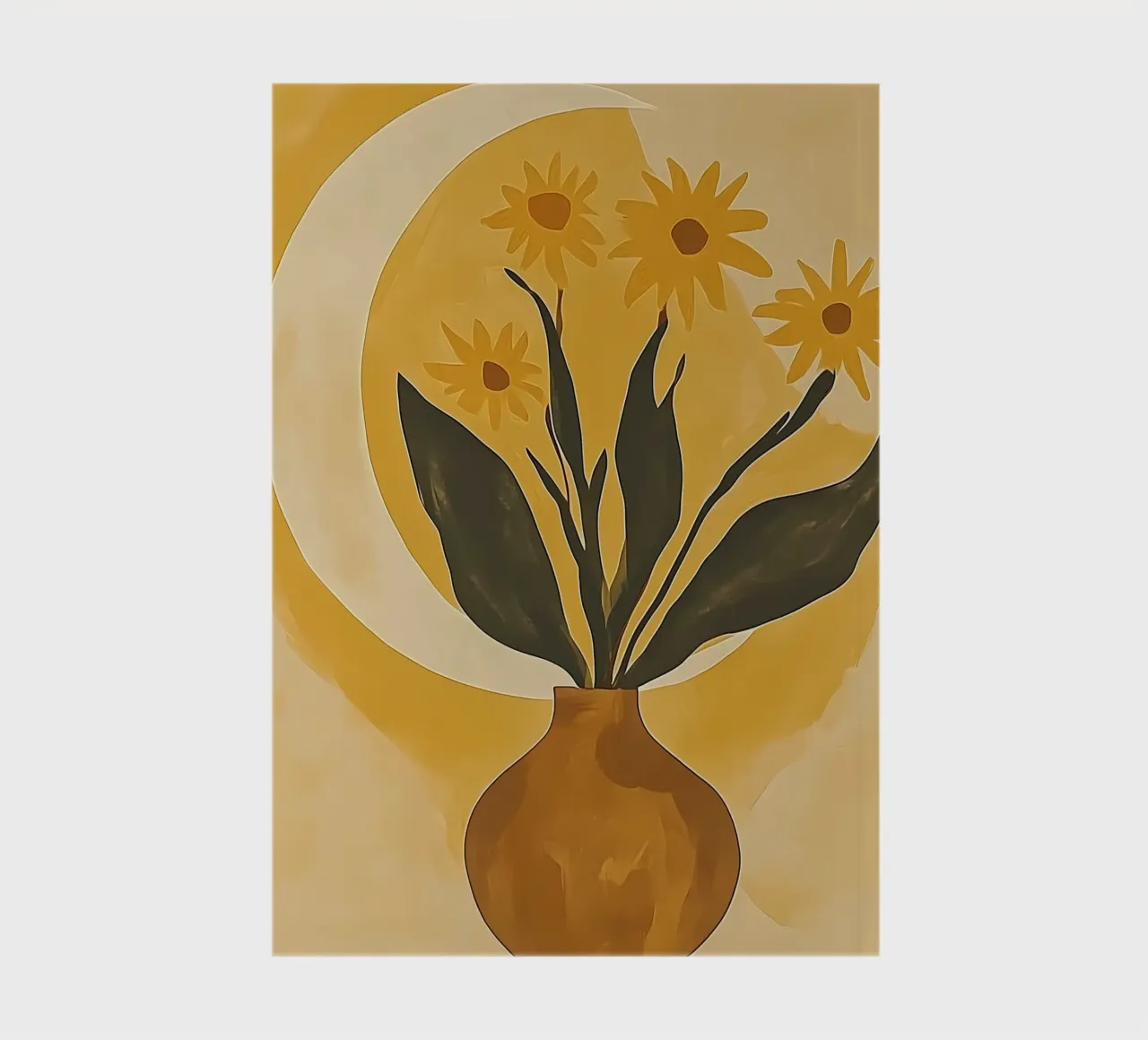 Yellow Flowers in Vase notebook by IamHomeStudio