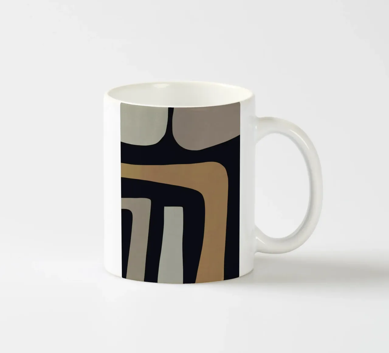 Composizione astratta grigia tazza in ceramica da Little Dean