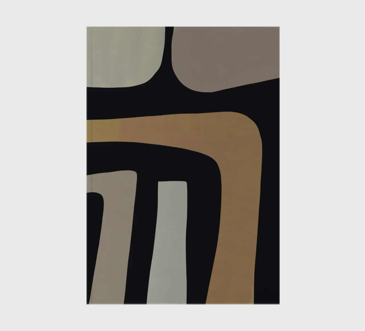 Grey abstract arrangement notebook by Little Dean