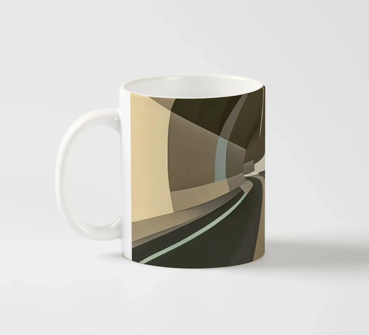 Nel tunnel_3 tazza in ceramica da Abstract Art by LK