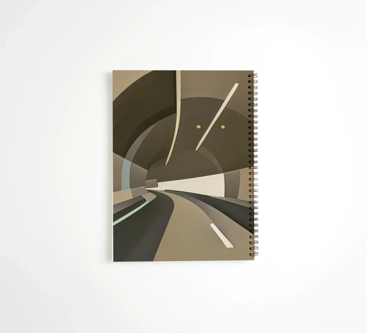 In the tunnel_3 spiral notebook by Abstract Art by LK