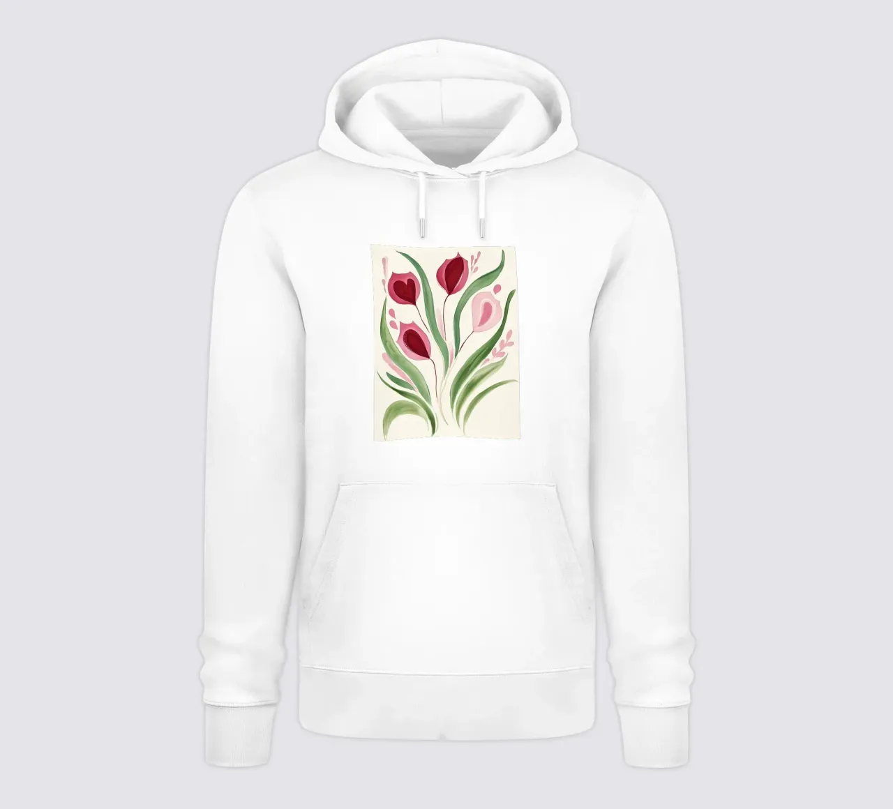 Fiori Tulipani felpa con cappuccio da IamHomeStudio