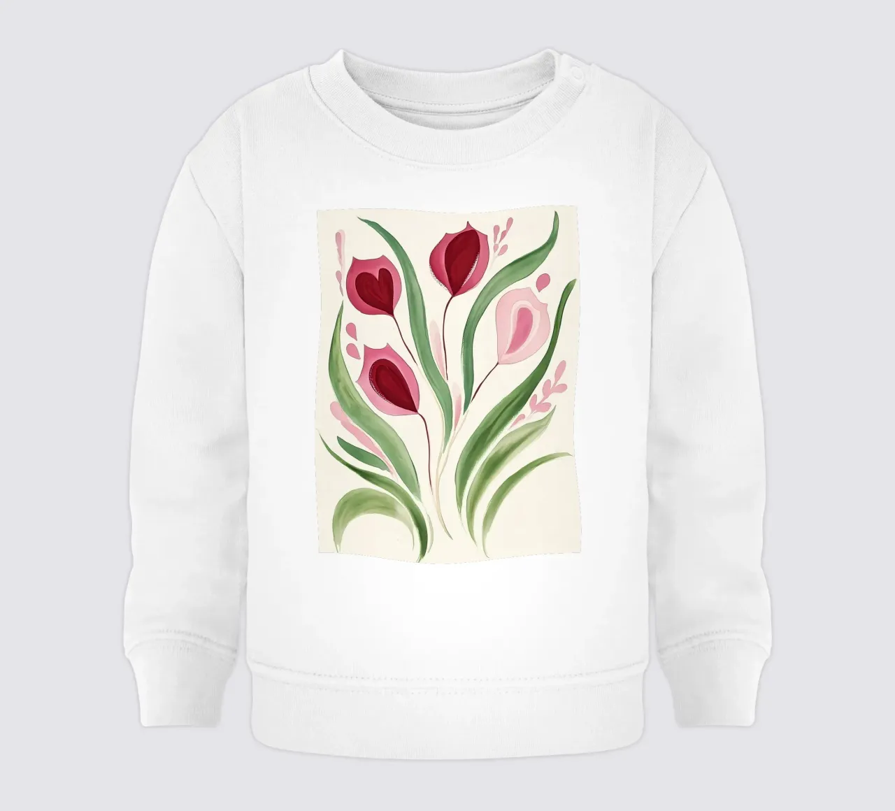 Fiori Tulipani felpa neonato da IamHomeStudio