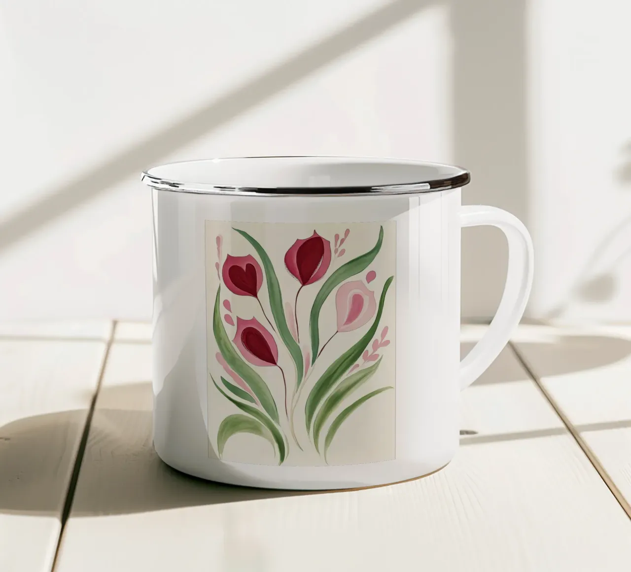 Fiori Tulipani tazza in smalto da IamHomeStudio