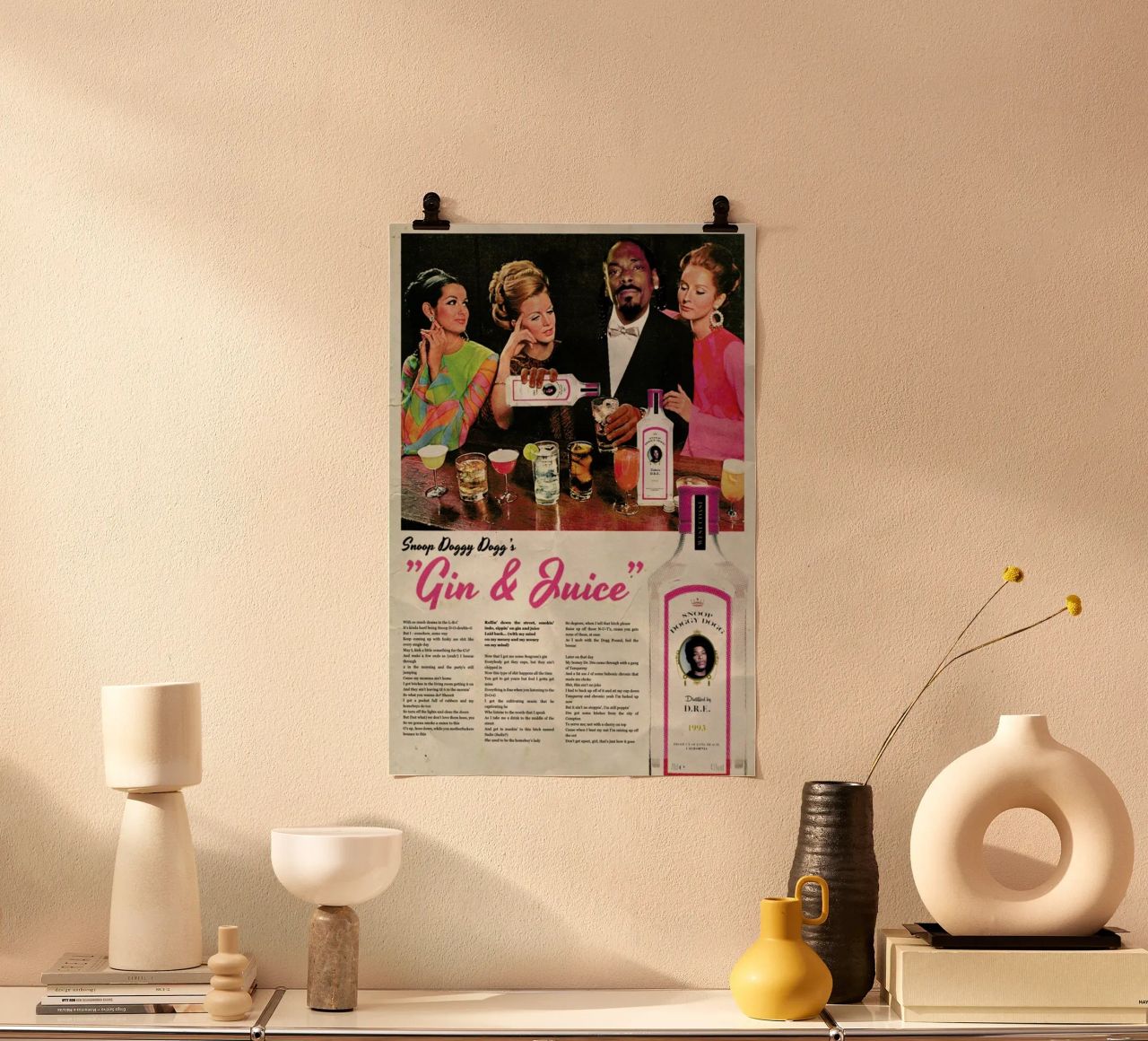 Gin & Juice Poster von Ads Libitum