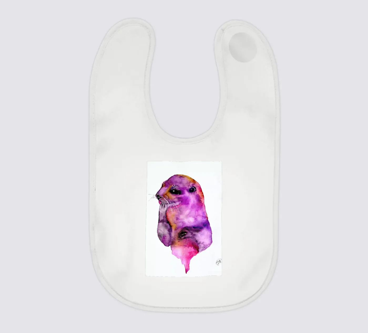 Otter Babylätzchen von Larissa van der Laan