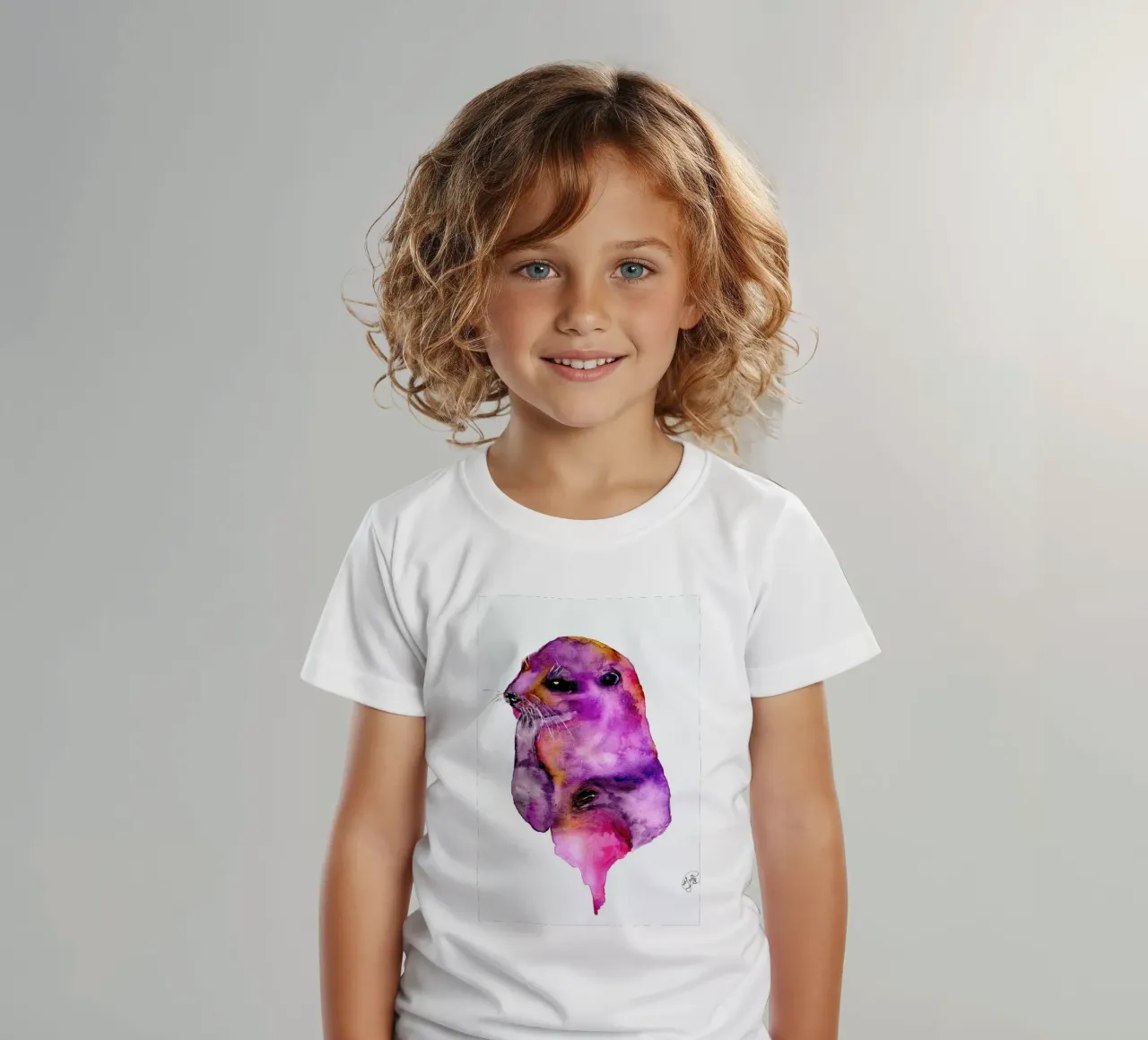 Otter kinder t-shirt van Larissa van der Laan